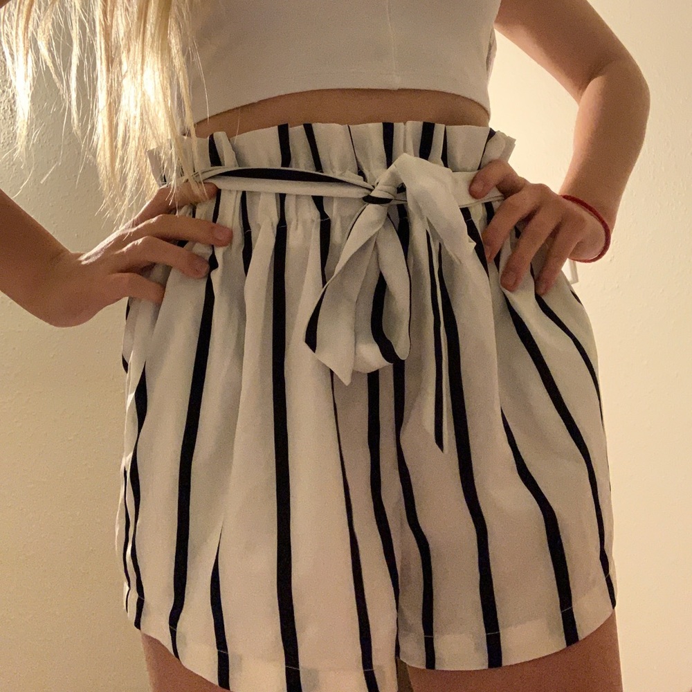 Black and White Shorts